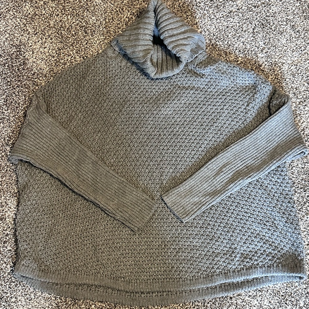 Cozy Gray Turtleneck Sweater